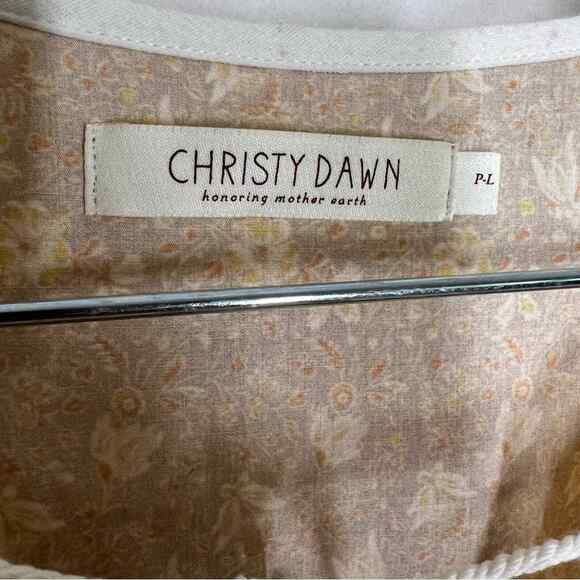 Christy Dawn Sz LP Petites Womens The Paloma Floral Dress Tiered Midi - Picture 6 of 8